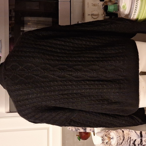 Z  Vince Camuto solid black 3/4 sleeve plus size pullover sweater XXL NWT - Picture 2 of 7